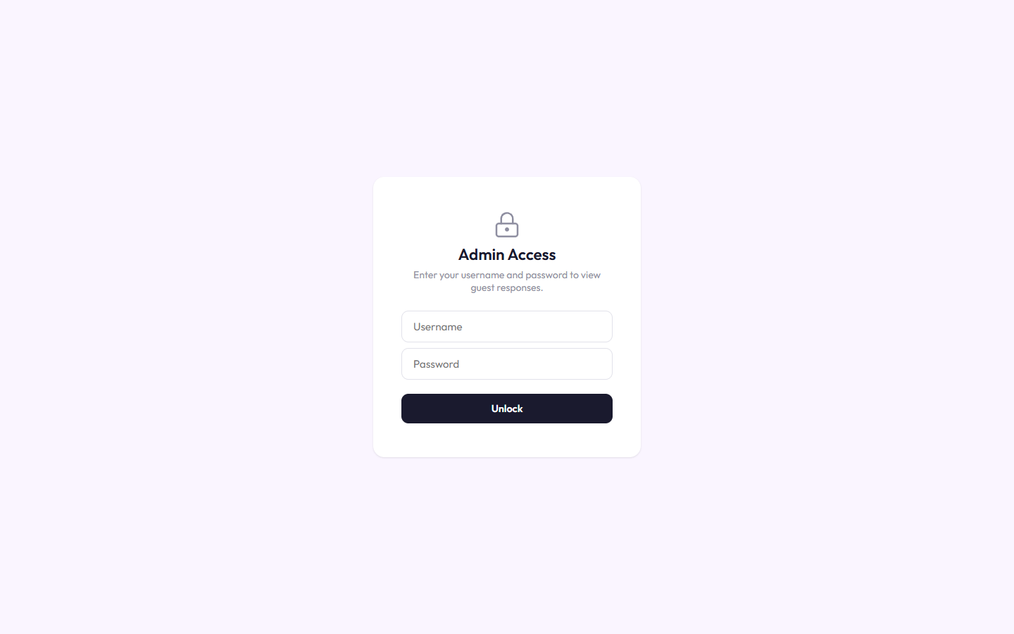 Admin login page
